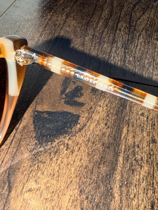 NEW Draper James DJ7045 Sunglasses - Taupe Stripe - Picture 6 of 6